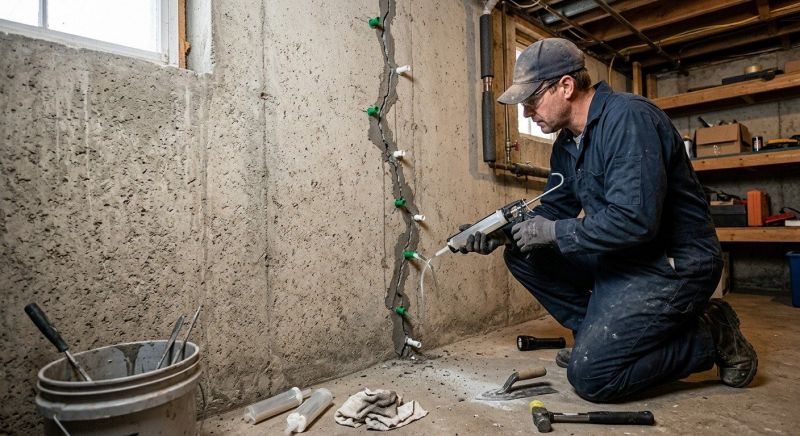 Foundation Crack Repair in Island County, WA